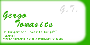 gergo tomasits business card